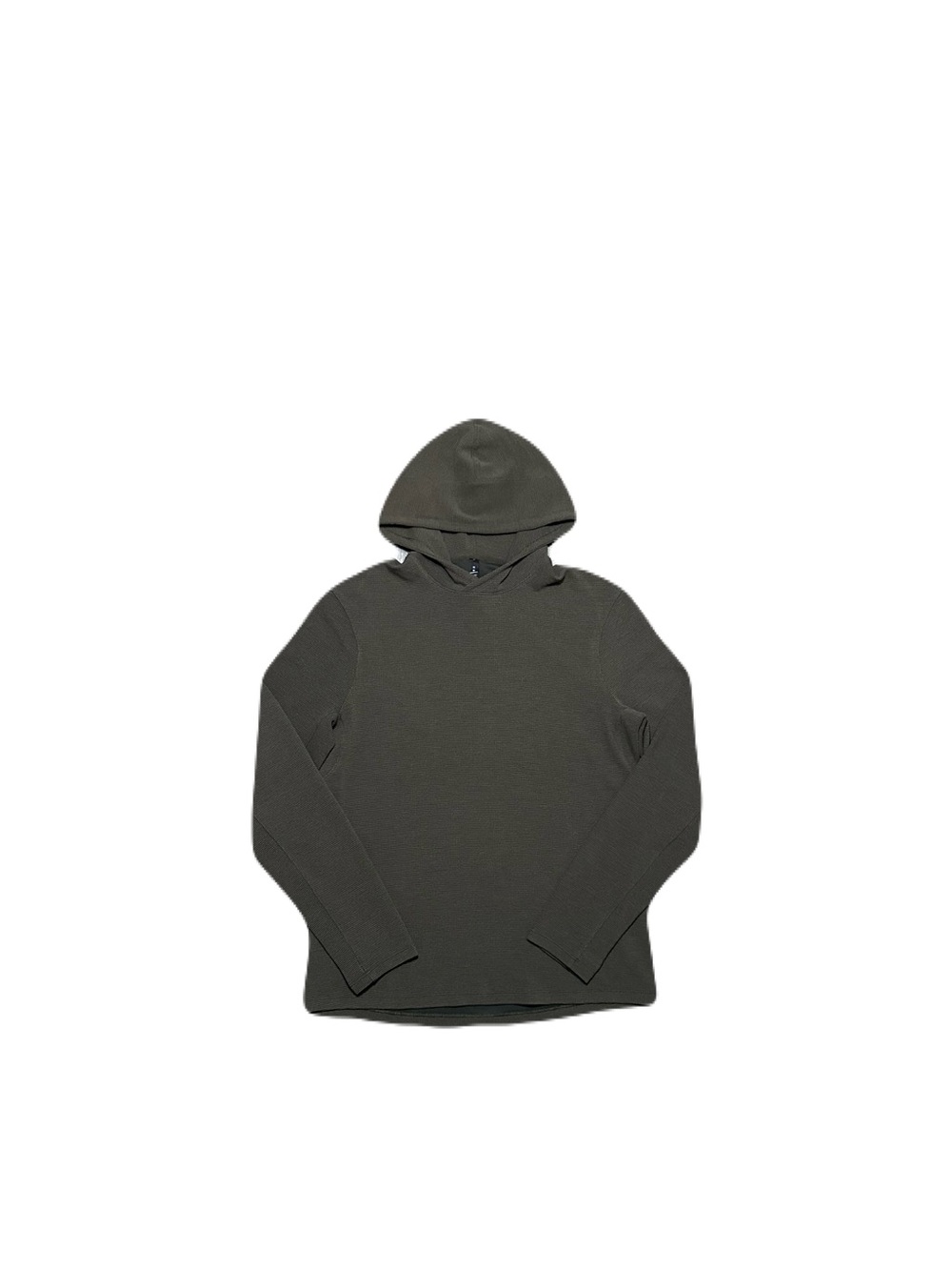 Lululemon Shift Stitch Waffle Knit Hoodie Pullover Sweatshirt Mens M Dark Olive